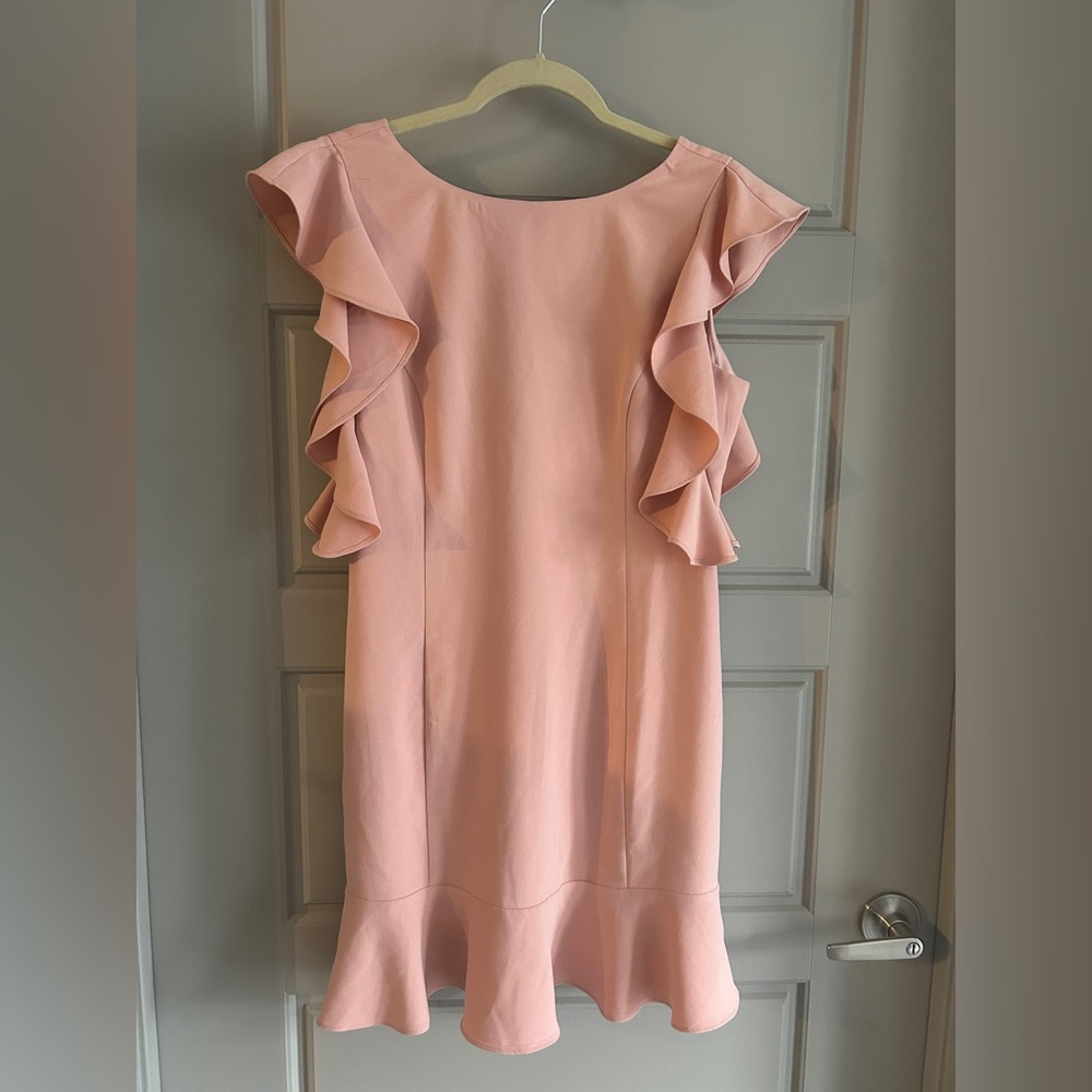 Forever 21 Pink Ruffled Sheath Dress